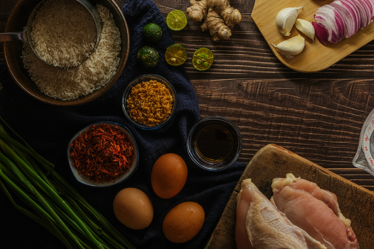 Ingredients for making chicken cobbler