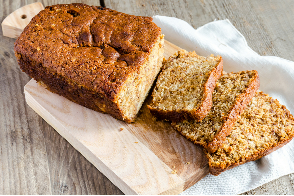 Homemade brown bread loaf