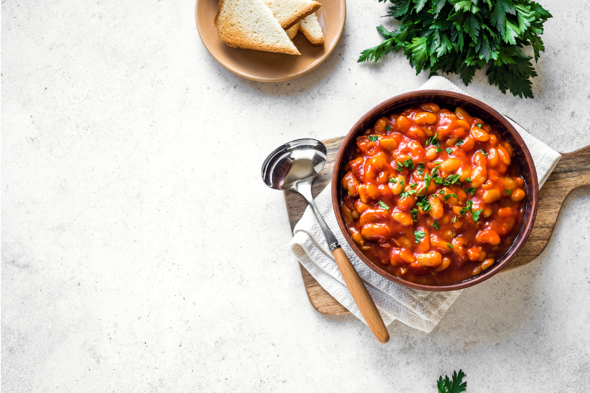 Bowl of hearty 15 bean soup