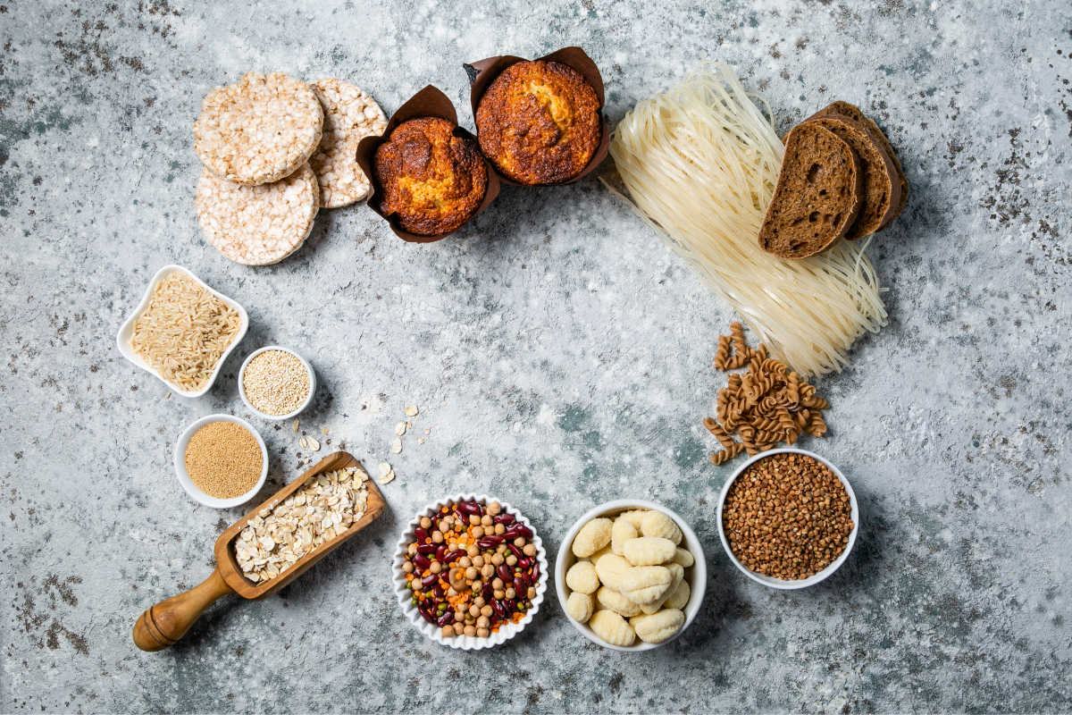 Ingredients for gluten-free bread baking - gluten-free bread