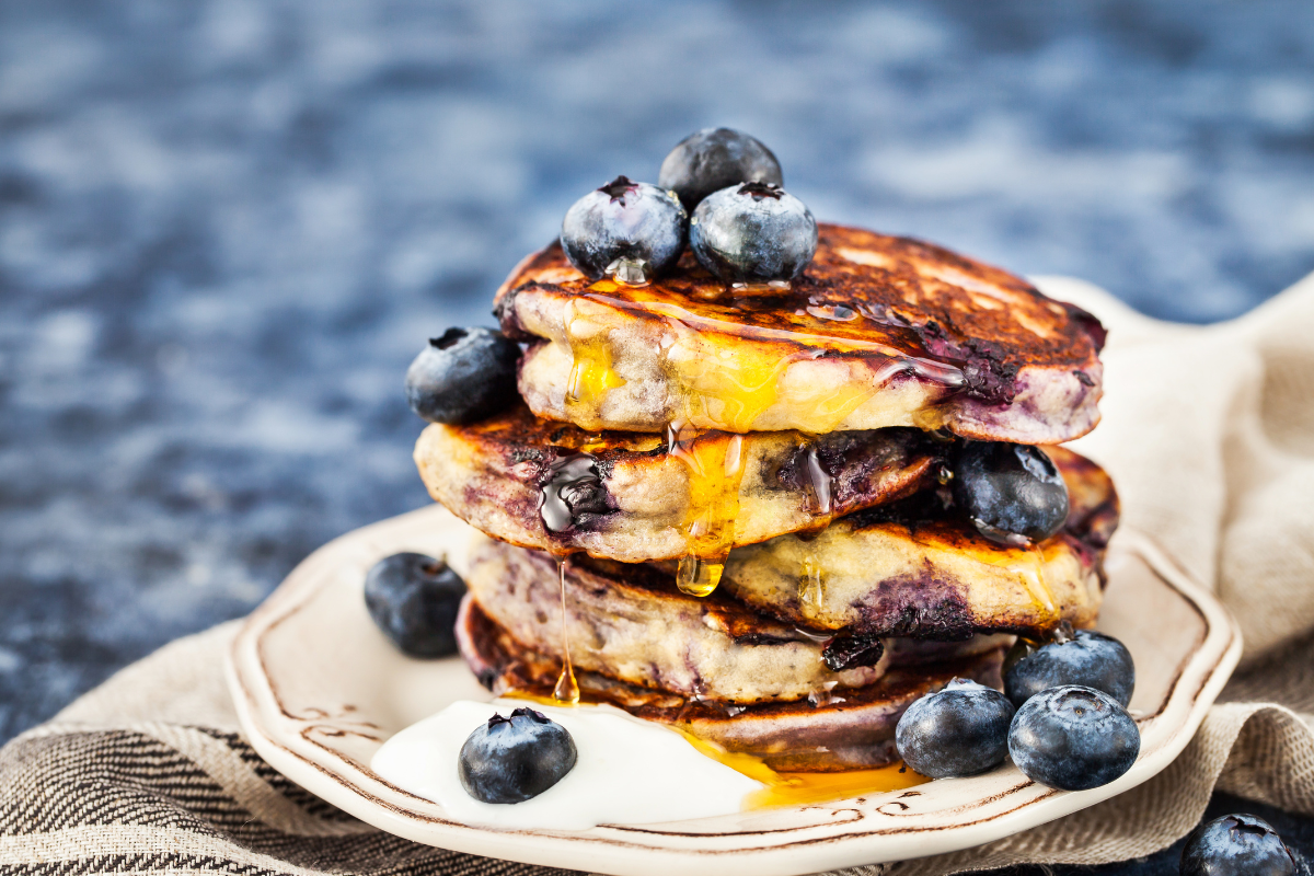 Ricotta Pancakes with Maple Syrup