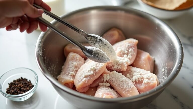 coating chicken with cornstarch