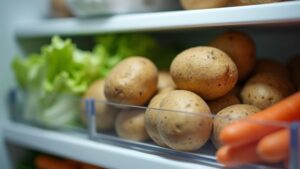 store raw potatoes outside fridge